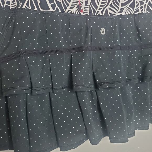 lululemon Run: Pace Setter Skirt Polka Dot Tennis Skort Sweet Spot Womens Size 6 - Picture 8 of 16